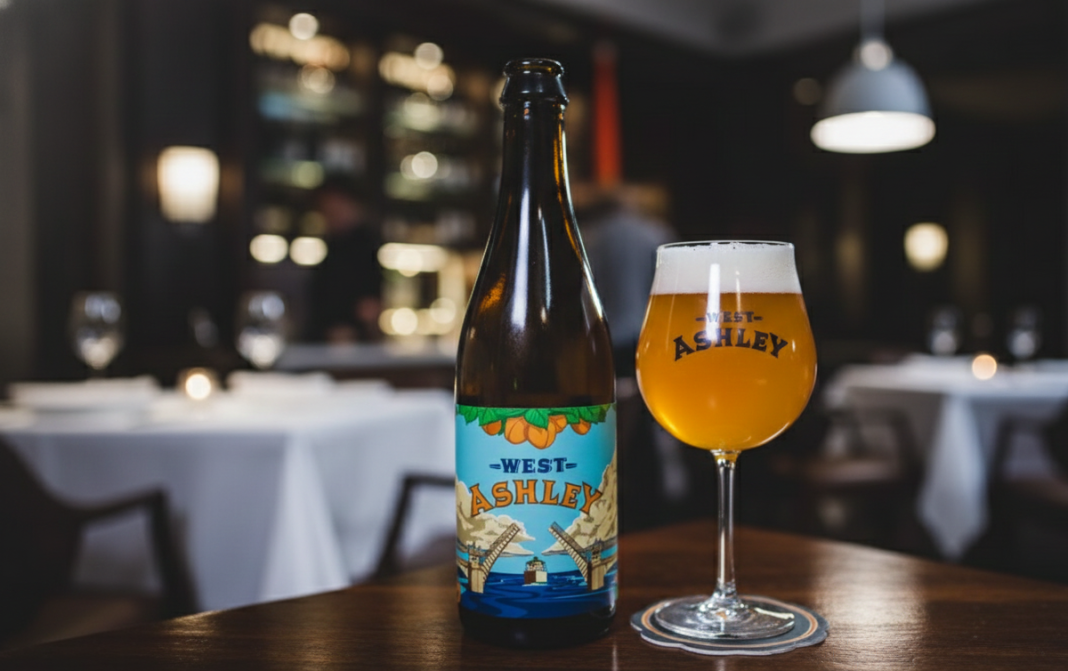 West Ashley Apricot Blossom in an Antique Wooden Barrel