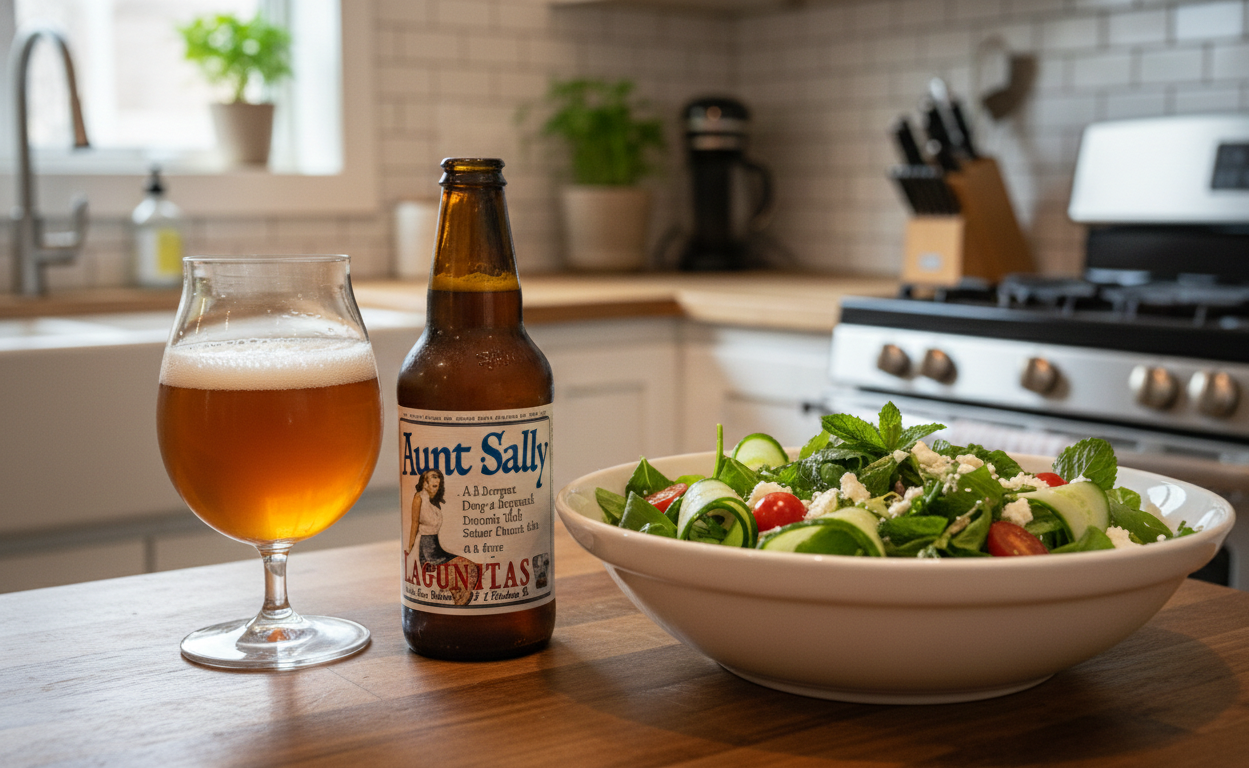 Aunt Sally's subtly sweet and sour dressing is the perfect way to balance the richness of the sauce and enhance the freshness of the vegetables - Aunt Sally: A Sweet and Sour Kiss Melts in Your Mouth.