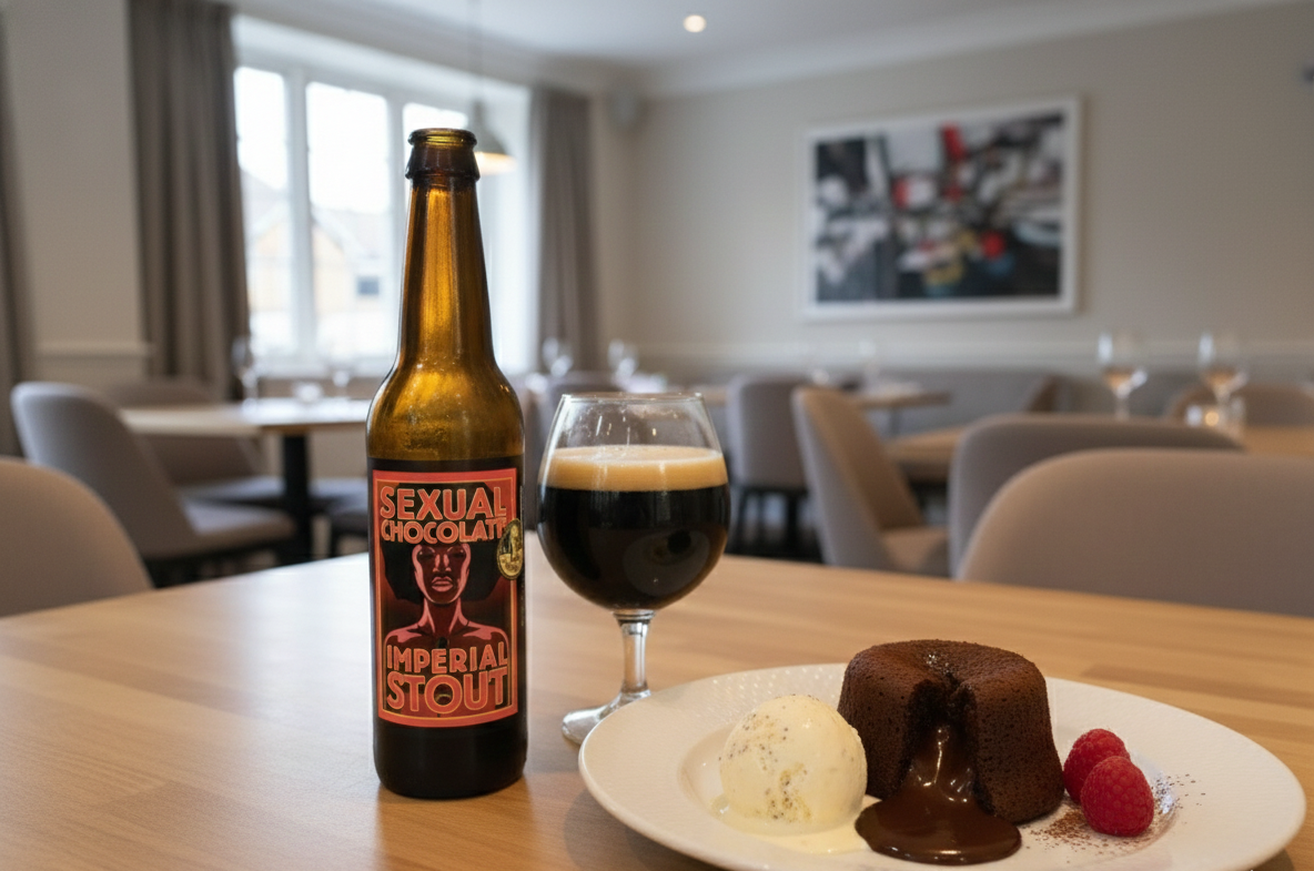 チョコレート溶岩ケーキは、樽熟成されたセクシャルチョコレートにぴったりです。 - セクシャルチョコレート - 樽熟成：冬の夜の魅惑的なダークな余韻