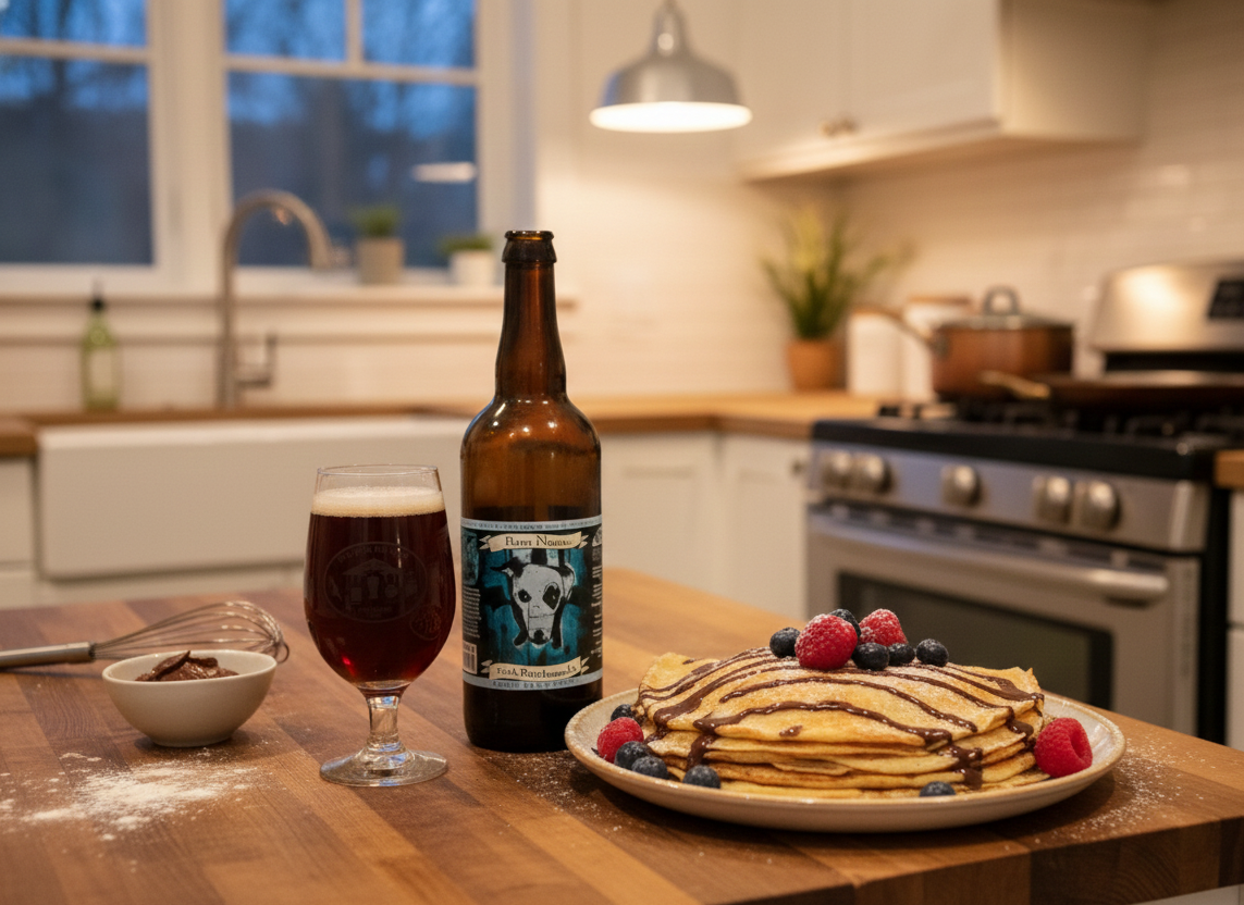 Köstliche und aromatische Crêpes passen perfekt zur leichten Süße des Bieres – Bam Noire: A Night Dance in a Glass und Wild Low Notes