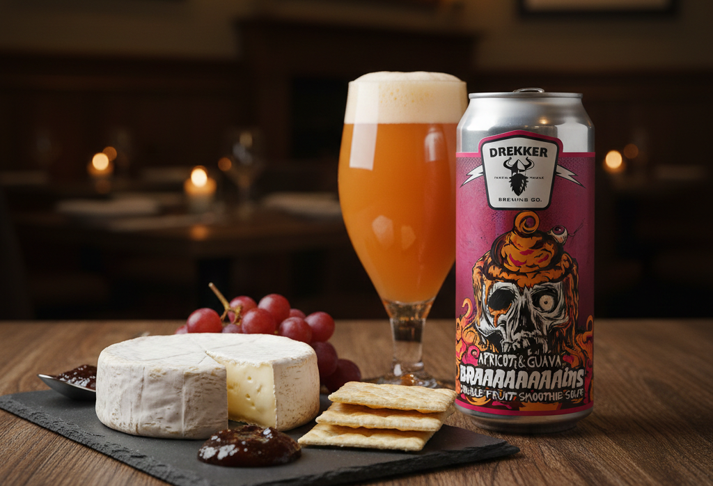 Smoothie Sour beer, a perfect companion you can't live without, a golden Brie - Braaaaaaaains - Apricot & Guava: Flavors of Apricot and Guava