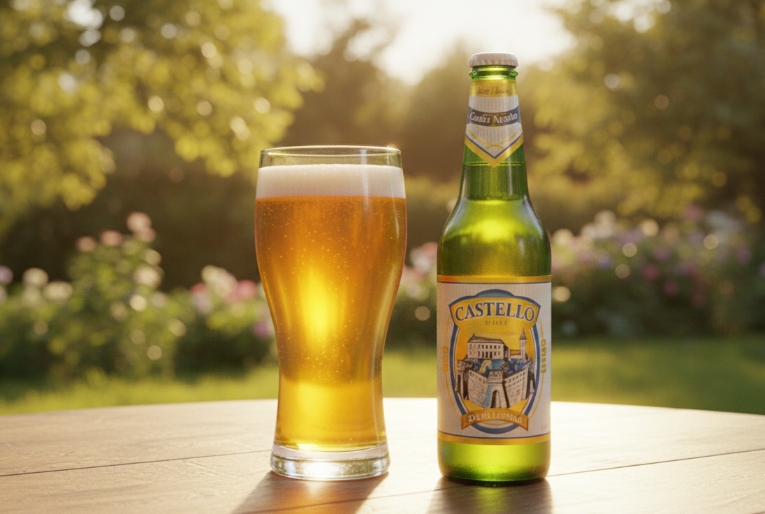 秋の太陽のように明るくメタリックな黄金色のビール - カステッロ・ビッラ・イタリアーナ / フリウラーナ・ブロンダ：イタリアの中心部からやってくる魅惑的なビール