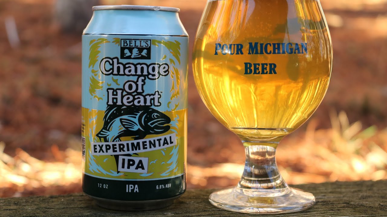 The beer has a golden-amber color, so clear that you can see tiny bubbles of foam - Change of Heart Experimental Cold IPA: A Warm and Invigorating Beer.