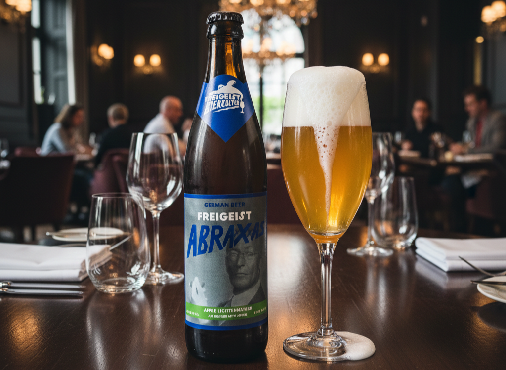 The beer has an impressive and attractive golden-brown color - Abraxxxas Apple: The Taste of Freedom in Every Sip