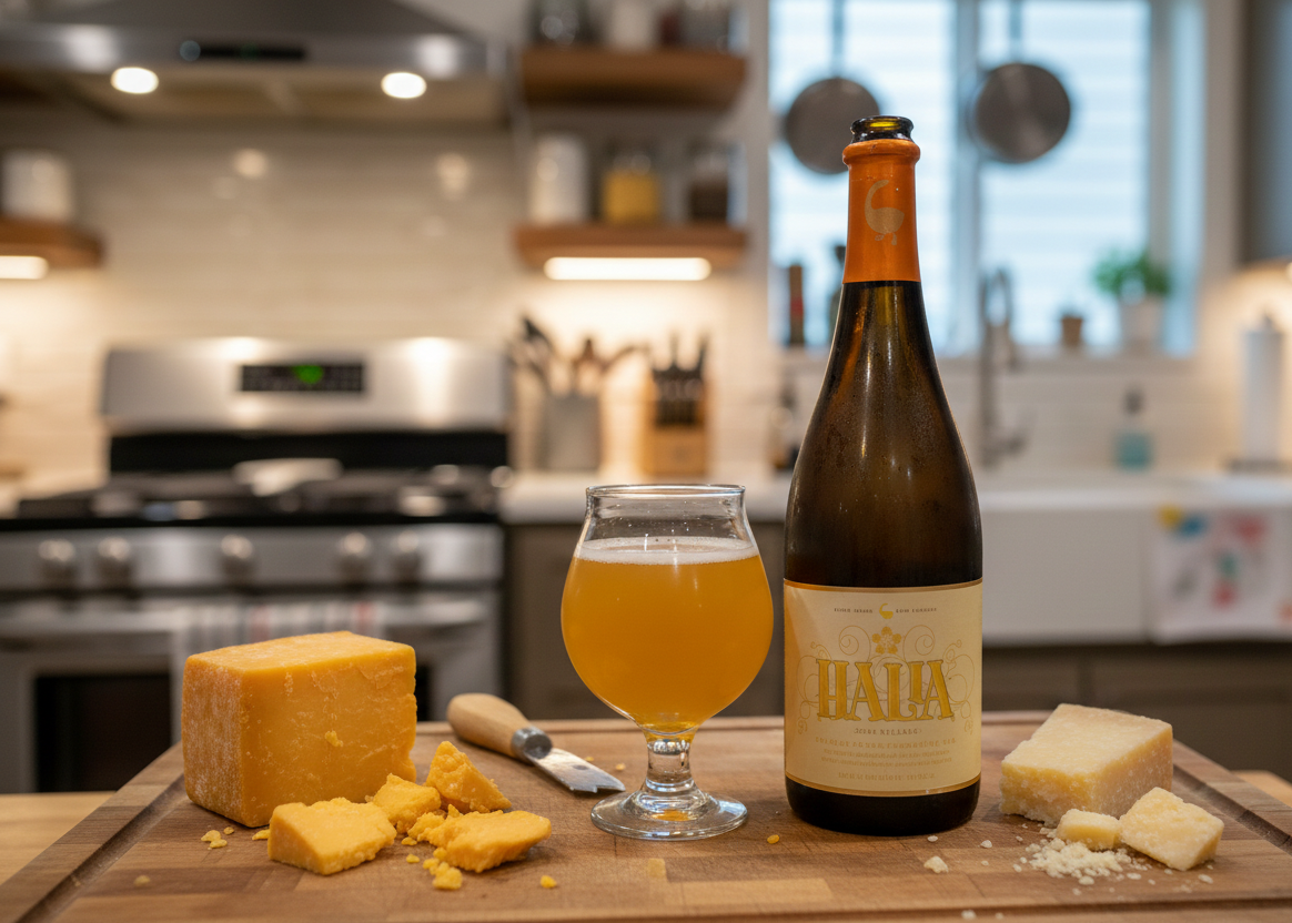 This beer pairs very well with rich and creamy Cheddar or Parmesan cheese - Halia: Sea Breeze, Wooden Barrels, and a Melancholy Love Song