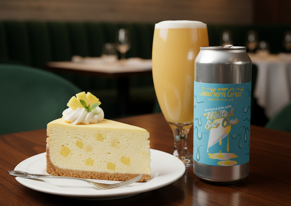 Bia nay phu hop de thuong thuc cung mon cheesecake dua beo min - Banana Colada Melted Sno Cone: Giấc Mơ Nhiệt Đới