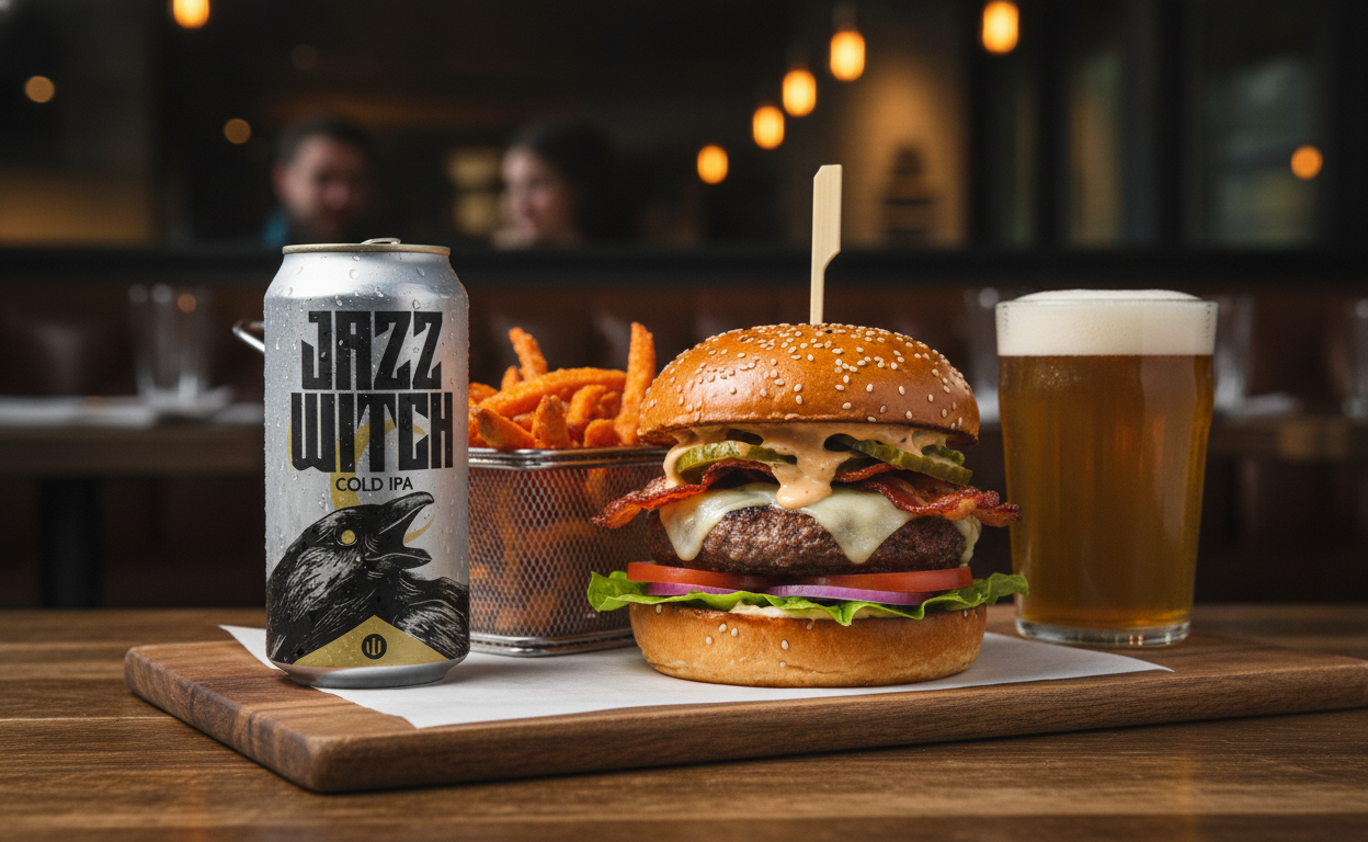 Dieses Bier passt hervorragend zu einem herzhaften, geschmackvollen Burger – Jazz Witch: Lost in the Crossroads