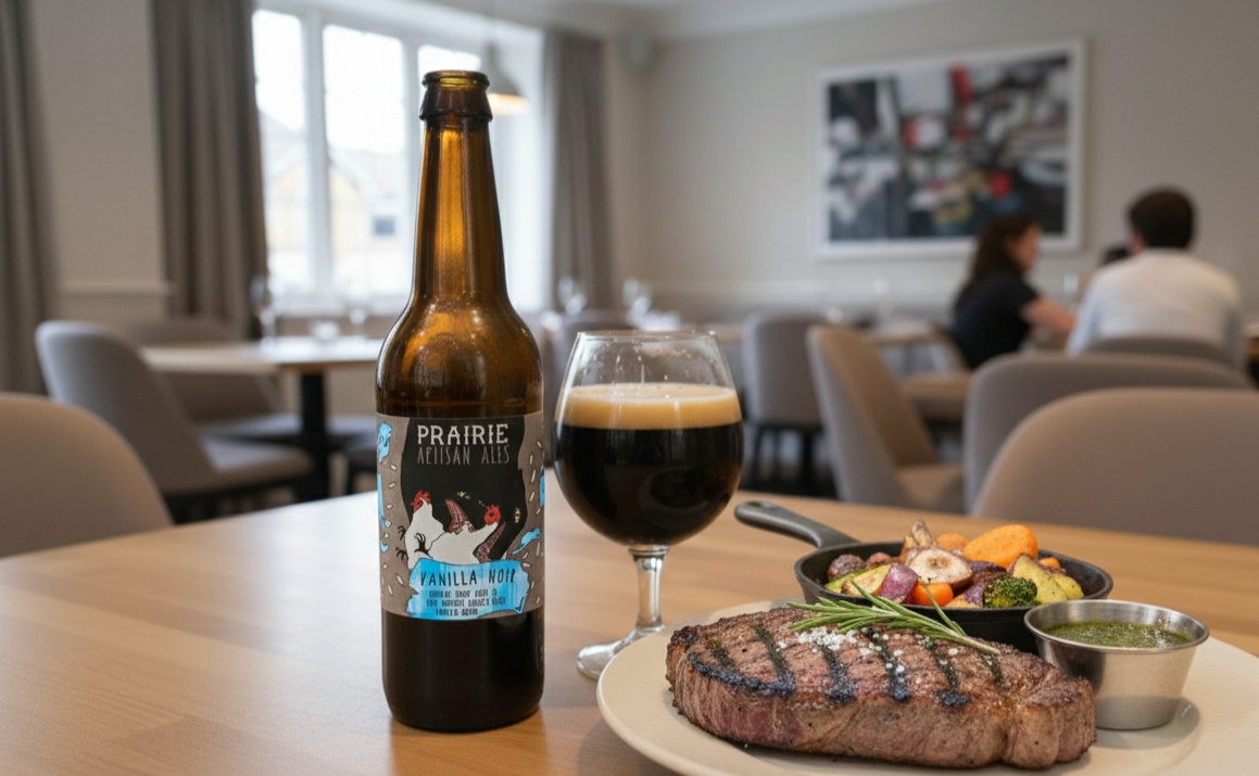 スモークビールは、魅惑的なバニラ ノワール ビールの完璧な組み合わせです - バニラ ノワール: 甘さを再定義する記念碑。