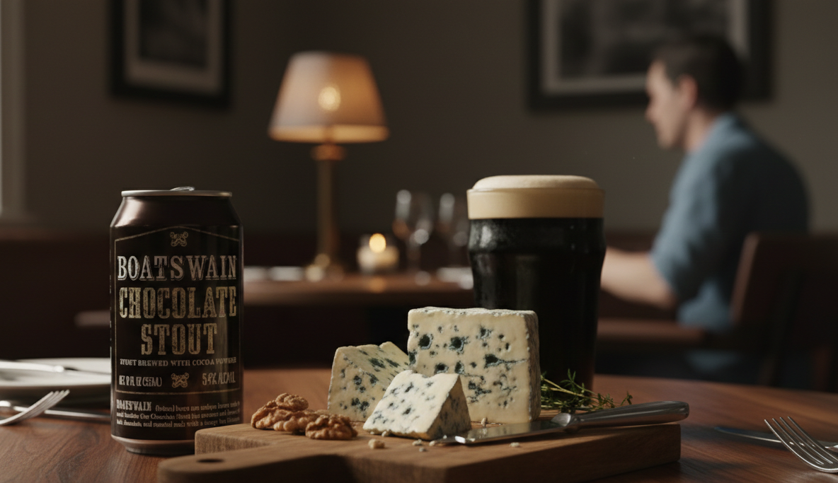 Boatswain Chocolate Stout and blue cheese are the perfect pairing - Boatswain Chocolate Stout: Unraveling the Appeal of a Can of Stout