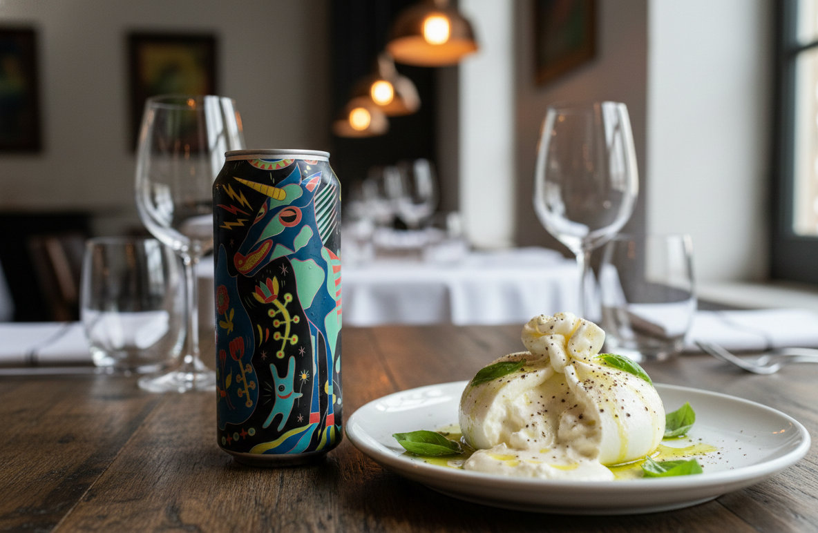 Burrata beer meets Jam Up The Mash, creating a perfect symphony for the palate - Jam Up The Mash: A Masterpiece of Seductive Sour Beer.