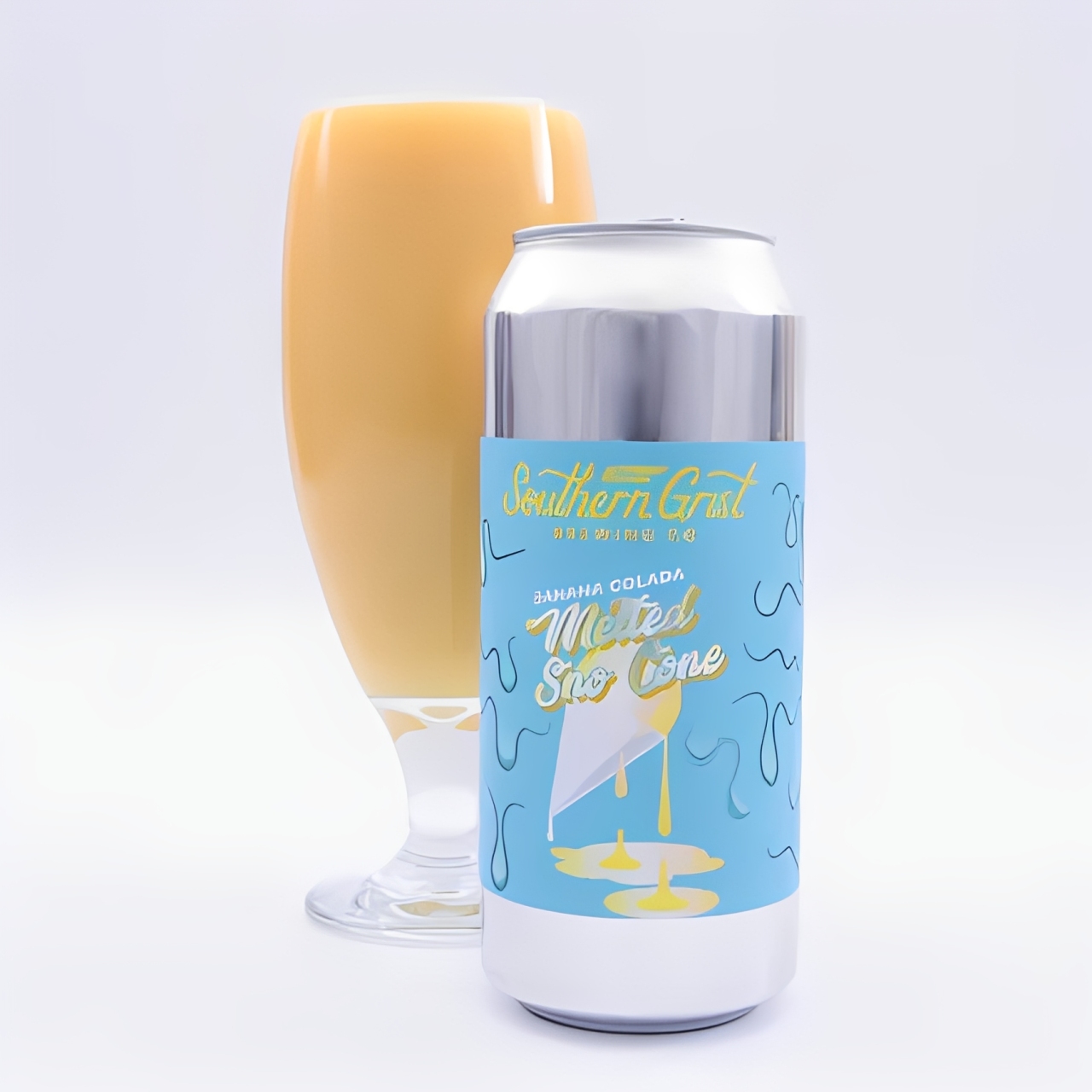 Can canh mau sac ly bia goi nho den sinh to vua moi xay xong - Banana Colada Melted Sno Cone: Giấc Mơ Nhiệt Đới