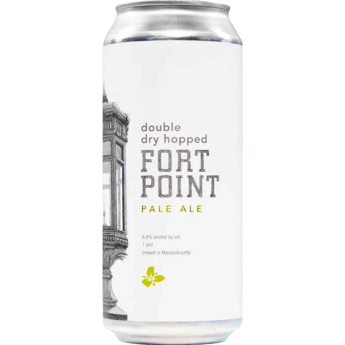 Fort Point Pale Ale Double Dry Hopped co thiet ke mau trang voi hoa tiet tinh te - Fort Point Pale Ale - Double Dry Hopped: Tượng Đ&agrave;i Hương Vị