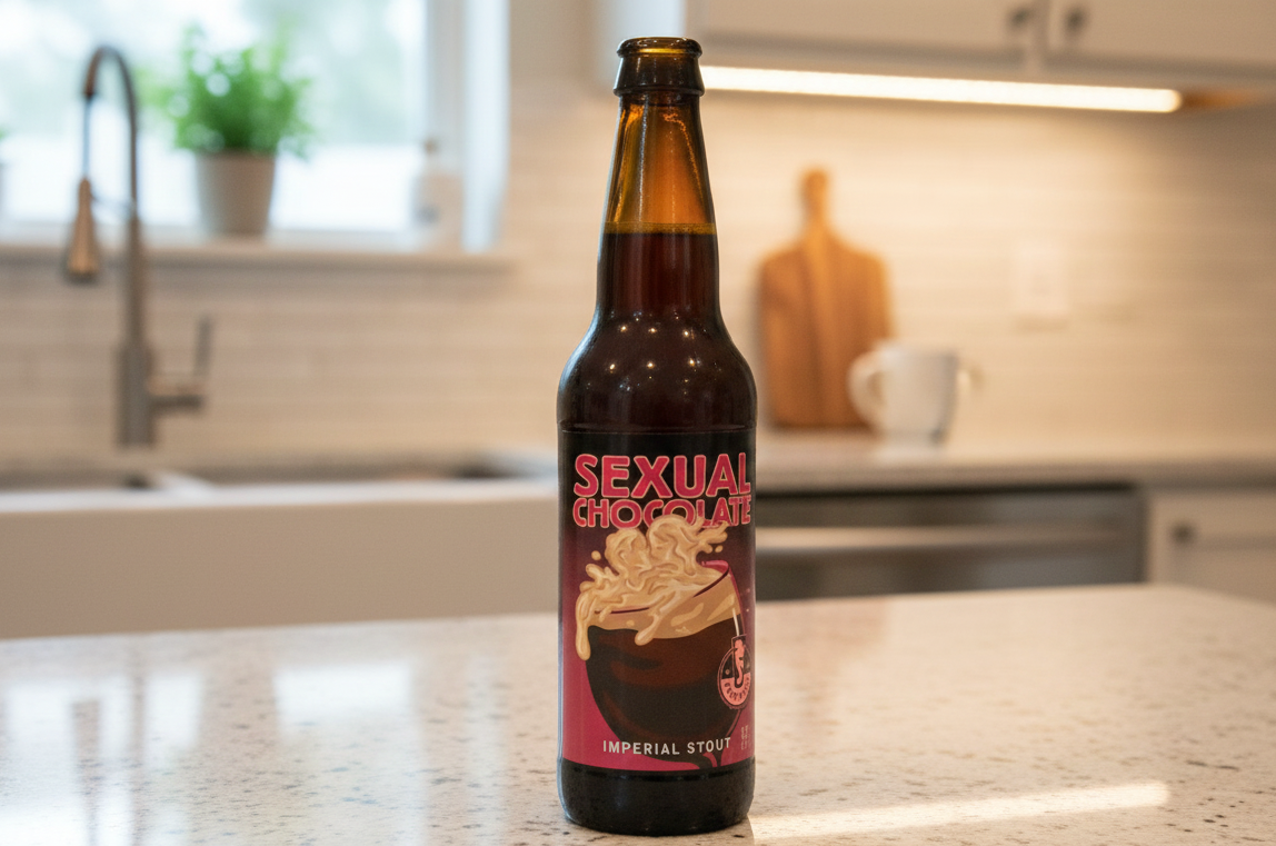 Hinh anh chai bia Sexual Chocolate co thiet ke bao bi doc dao 1 - Sexual Chocolate: Đắm M&igrave;nh Trong Hương Vị Ngọt Ng&agrave;o