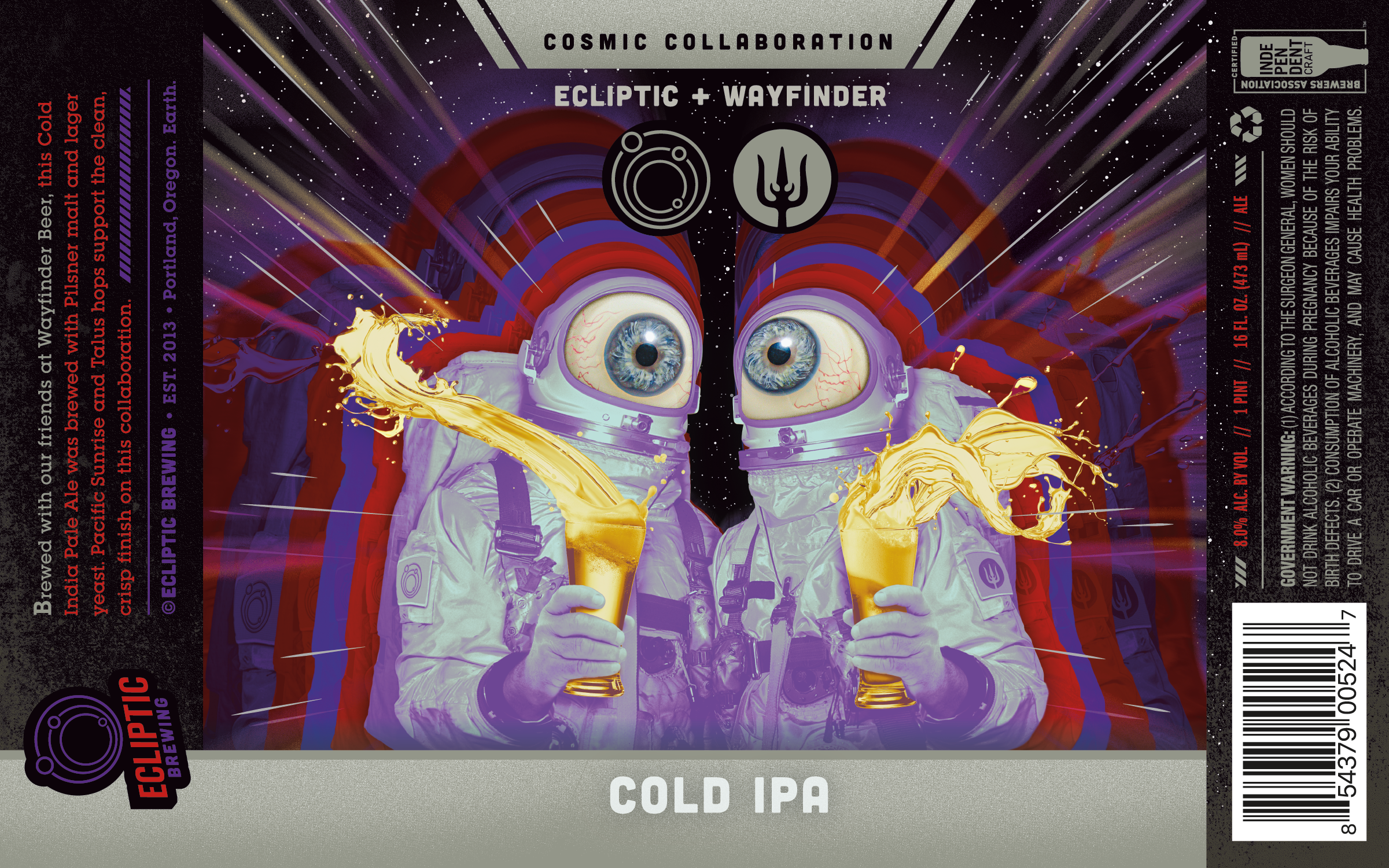 Unique images on the outside of the beer can carry special meaning - Ecliptic Cold IPA: A Masterpiece Between Two Skies