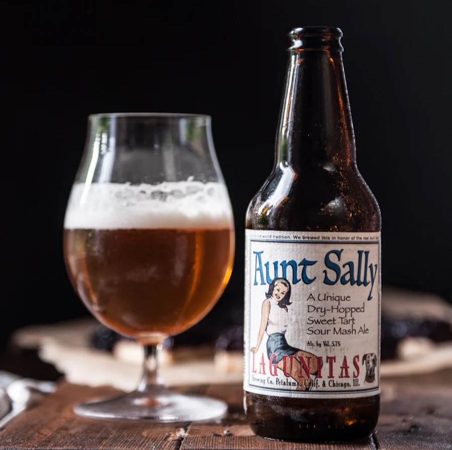 Image of Aunt Sally's beer glass shining brightly in the night - Aunt Sally: A Sweet and Sour Kiss Melting in Your Mouth