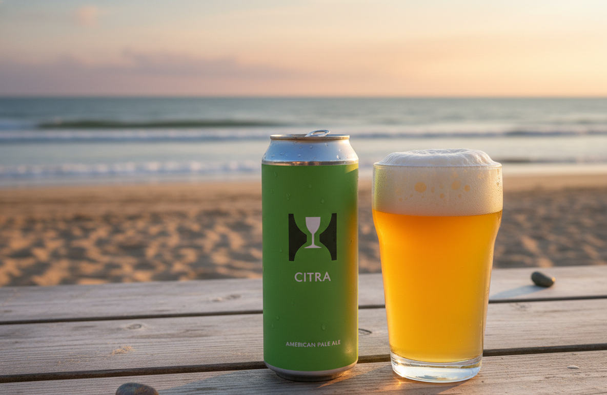 Hinh anh ly bia Citra Pale Ale co mau vang rom am ap va bot min day thu hut - Citra Pale Ale: Giấc Mơ Hazy Tr&ecirc;n Đất Tổ 8 Đời