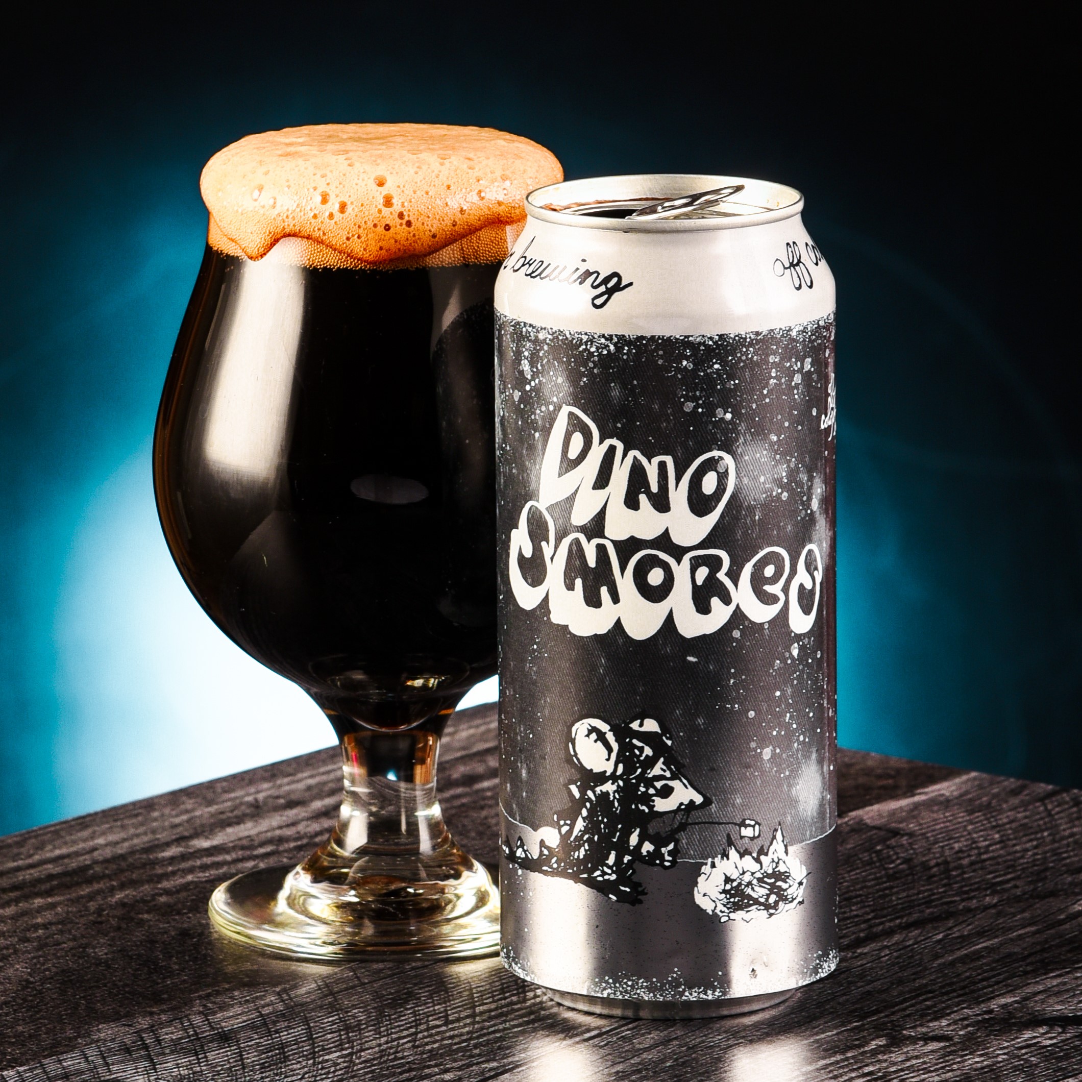 The image of a glass of Dino Smores beer with its smooth, dark brown foam is incredibly appealing - Dino S'mores: The Sweet Declaration of Off Color Brewing