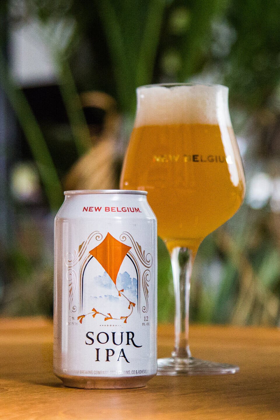 The image of the beer glass with its alluring opaque yellow color - New Belgium Sour IPA: Sweetness Redefines Creativity