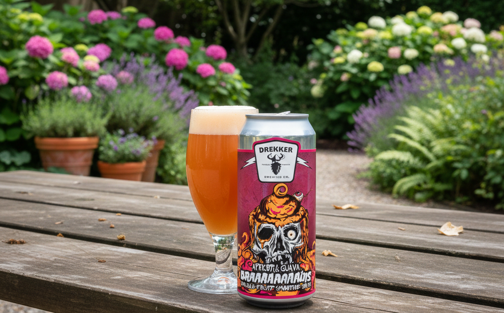 The image shows a glass of beer with a yellowish-orange hue, like sunlight shining through - Braaaaaaaains - Apricot & Guava: The Flavor of Apricot and Guava