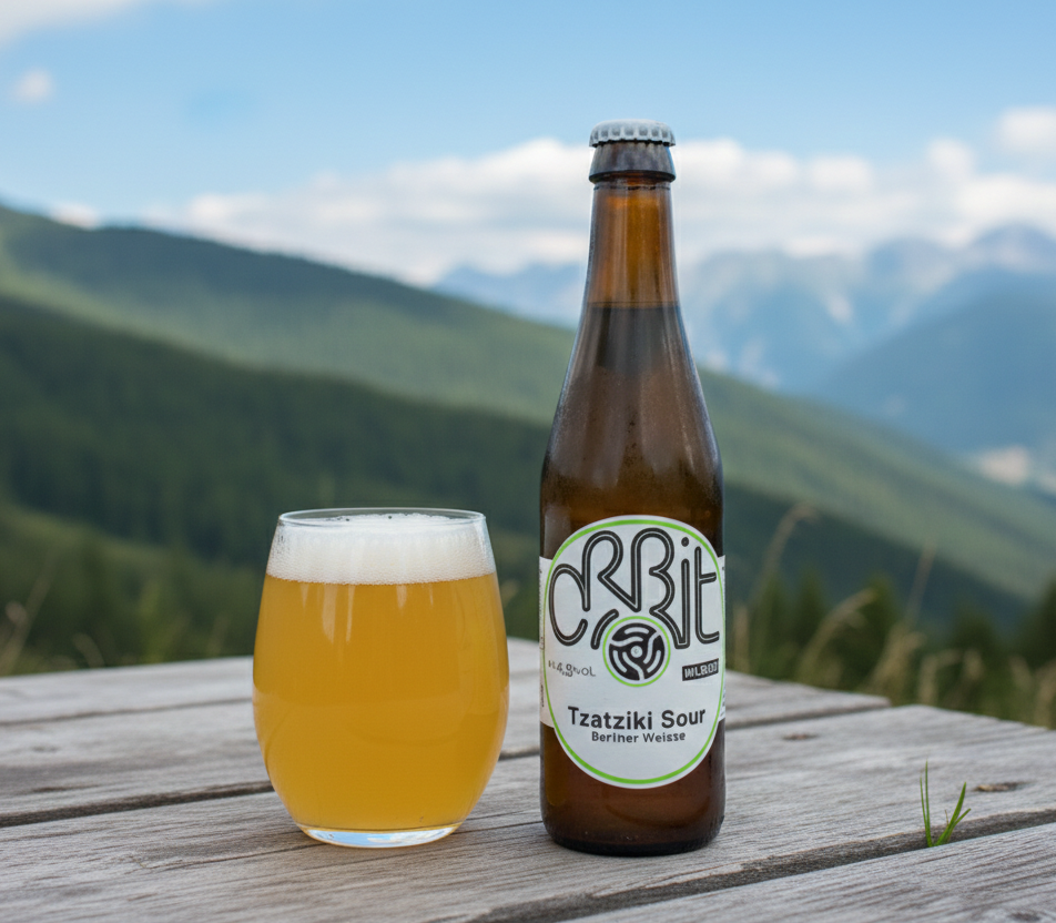 Clear images of the details on the packaging of Tzatziki Sour beer - Tzatziki Sour: A Wind from a Parallel Universe