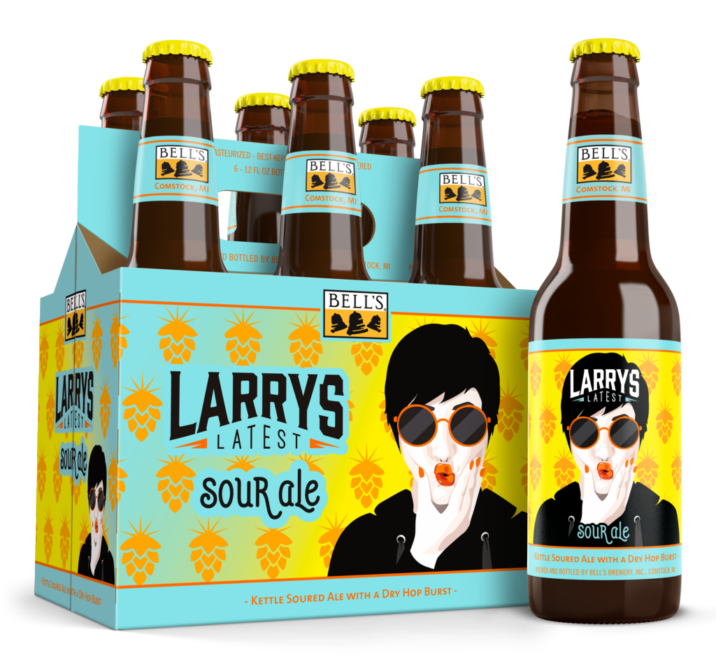 Larry's Latest Sour のパッケージには、調和のとれた色がブレンドされており、全体的な見た目が際立っています - Larry's Latest Sour: アメリカの中心で発酵された夏。