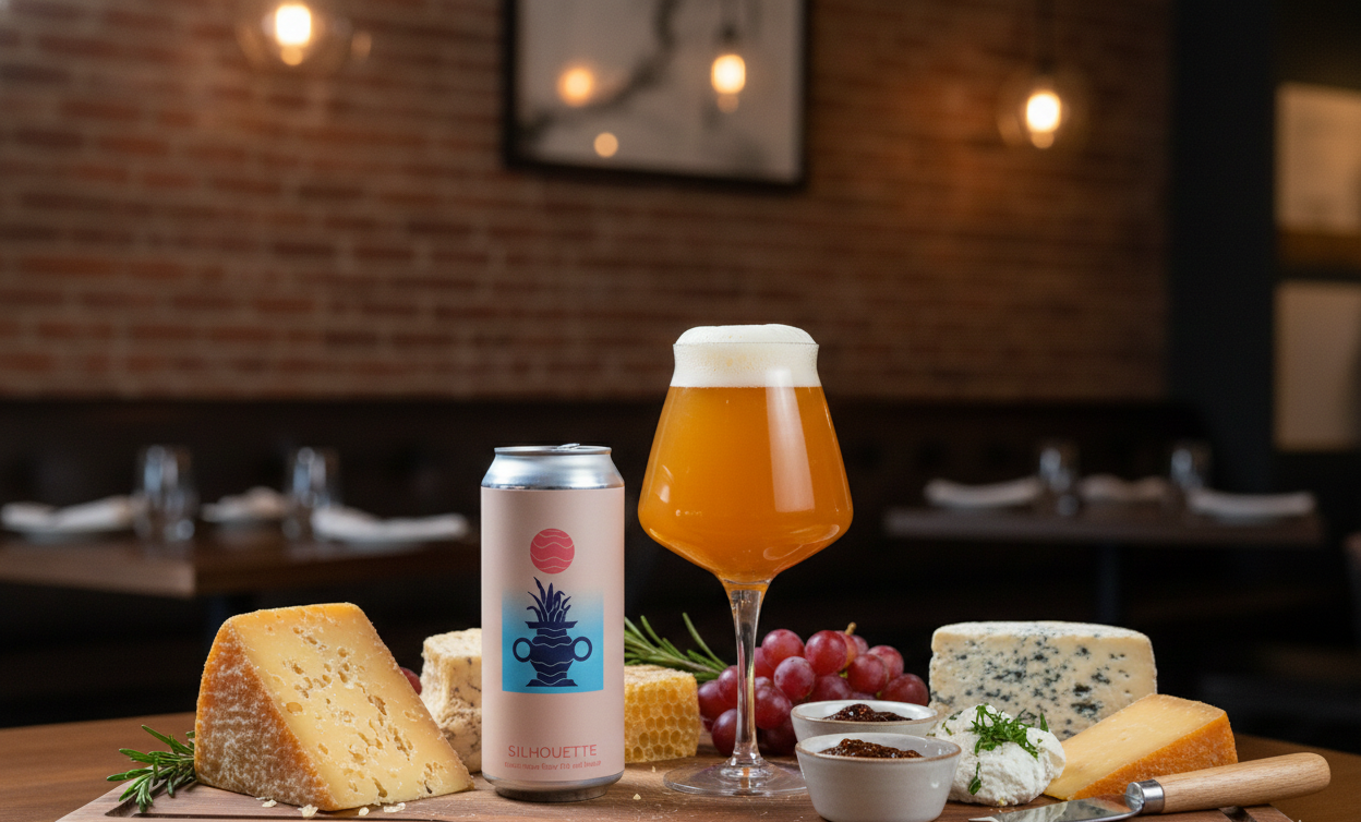 Ein Silhouette Peach in leuchtender Farbe, mit dem erfrischenden Aroma frischer Pfirsiche, dazu Scheiben von reichhaltigem, cremigem Käse – Silhouette – Peach: Das Getränk für himmlische Momente