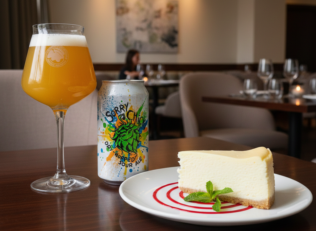 Ein Stück leichter Käsekuchen passt hervorragend zum Geschmack dieses Bieres – Sorry Chicky: Eine süße Sommerentschuldigung.