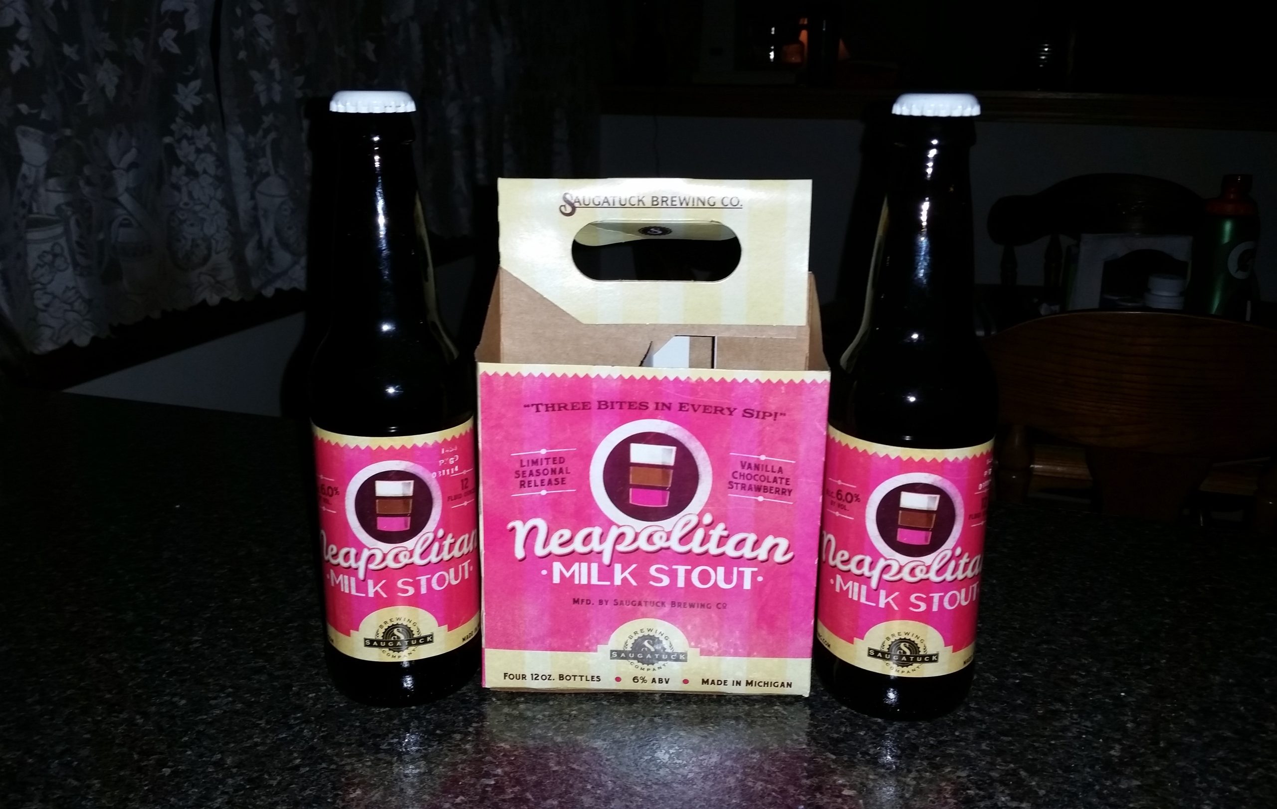 Neapolitan Milk Stout features a striking scaled pink design - Neapolitan Milk Stout: A Sweet Love Song from Childhood