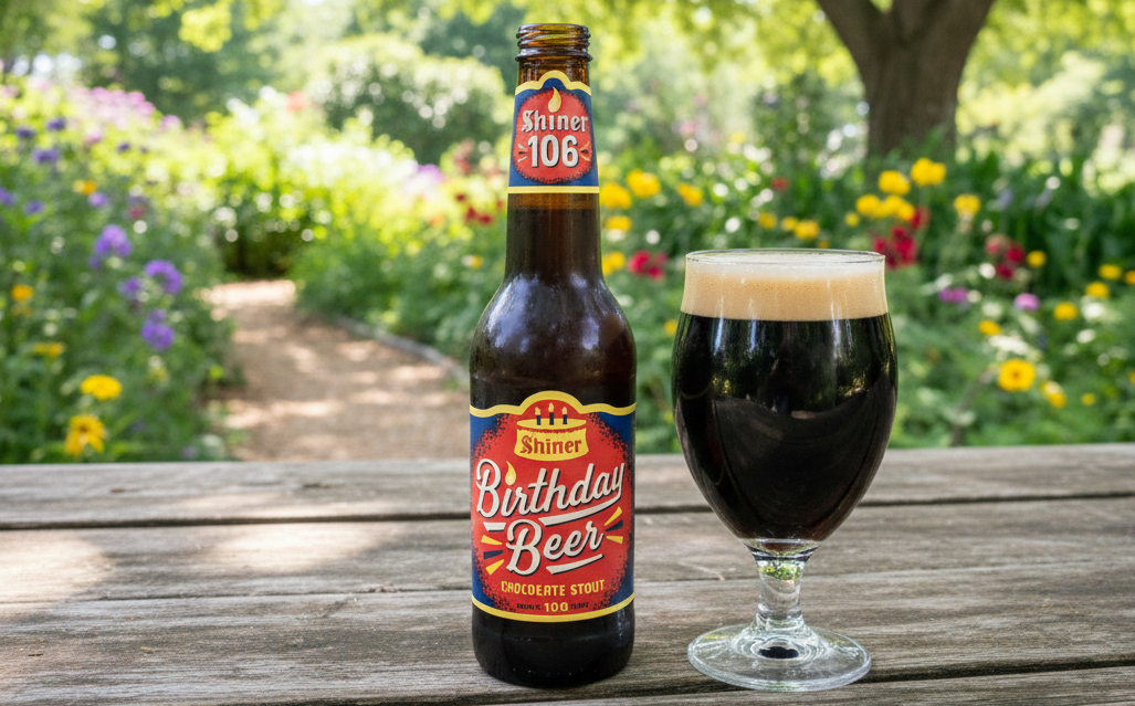 Shiner Birthday Beer 106 - Texas Heart Chocolate Stout