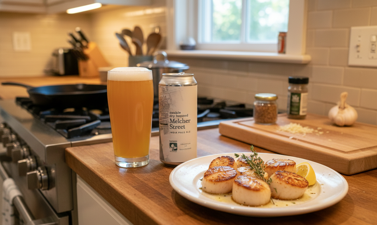 So diep nuong va DDH Melcher Street mot cap doi danh cho nhung tin do am thuc kho tinh - Double Dry Hopped Melcher Street: Phố Cũ Boston H&oacute;a Men Bia