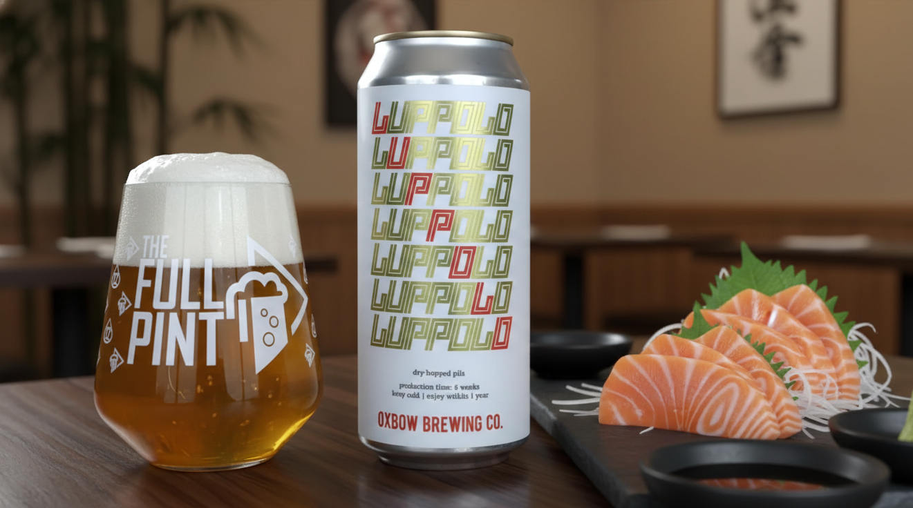 The purity of Italian Pilsner Luppolo is the ideal companion to a slice of exquisite sashimi - Luppolo: A Sunny Prelude in a Glass.