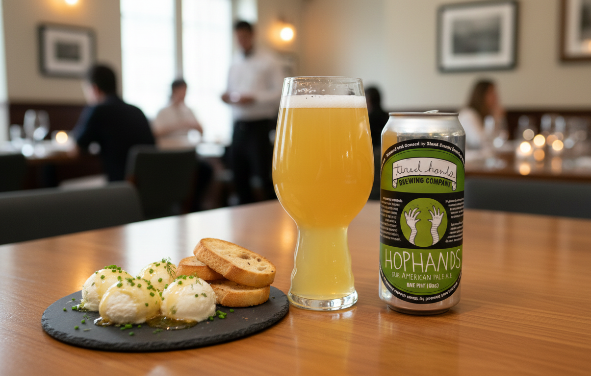 このチーズ料理の濃厚でクリーミーな食感は驚くほど爽やかで、このビールと完璧にマッチします。1 - HopHands：フレーバー創造の旅