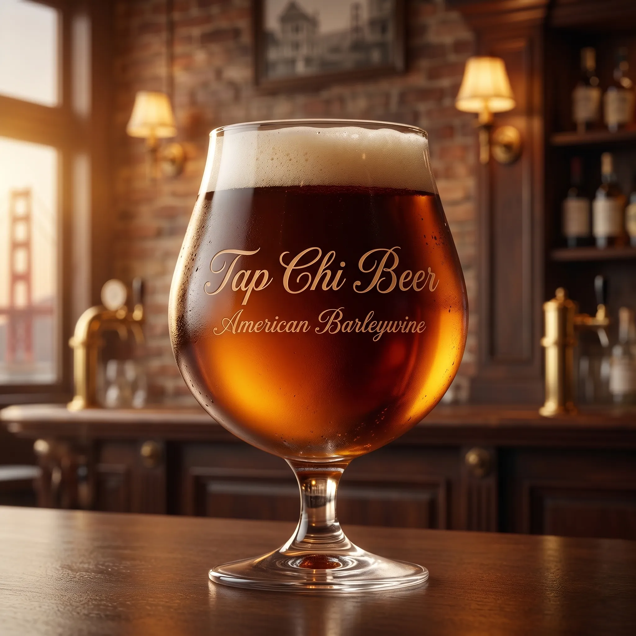 Tief bernsteinfarbener amerikanischer Barleywine