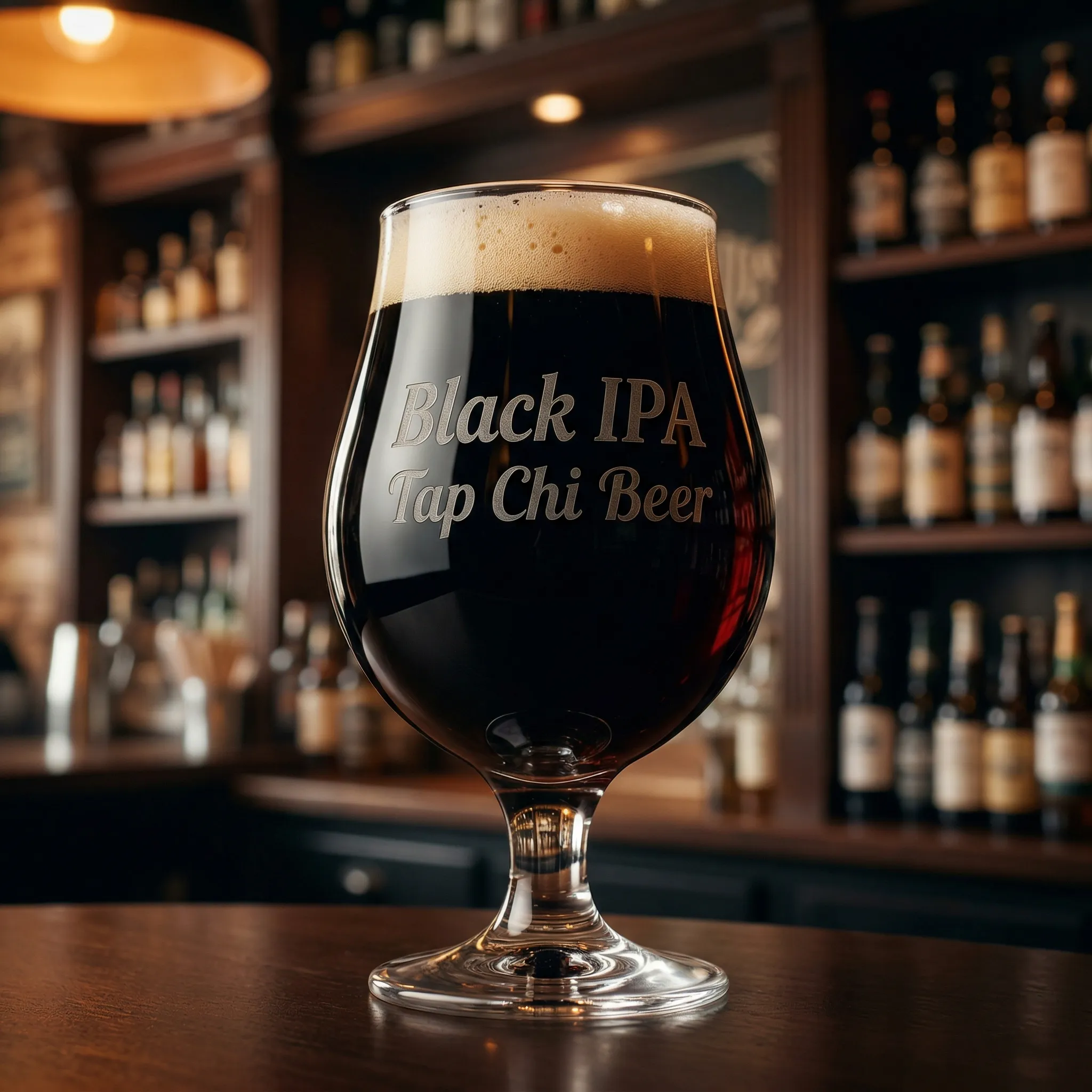 Ly Black IPA màu đen với bọt kem