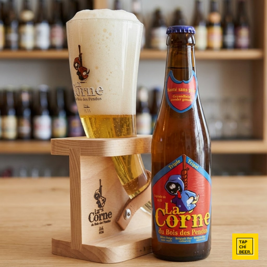 craft beer emotional photo 3 - La Corne (Du Bois Des Pendus) Triple: Legendary Horn Beer
