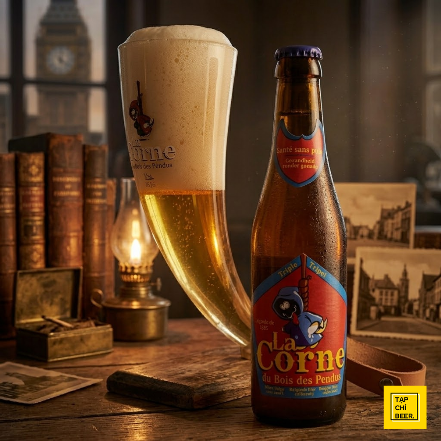 craft beer emotional photo 4 - La Corne (Du Bois Des Pendus) Triple: Legendary Horn Beer