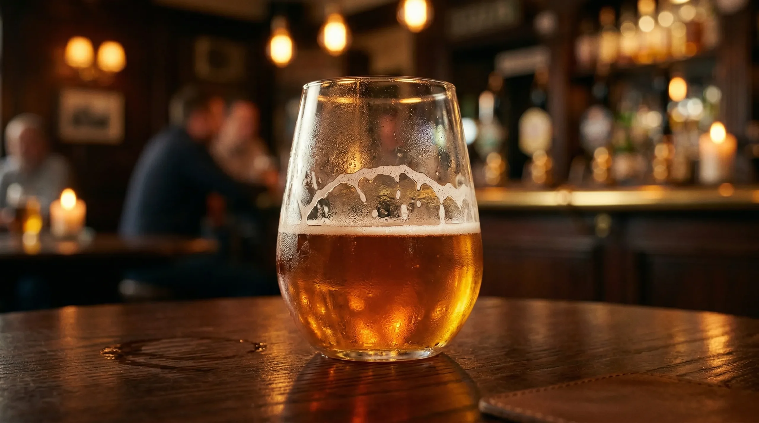 ビールの余韻（フッターのスケール）：ビールを一口飲んだ後に残る感覚。