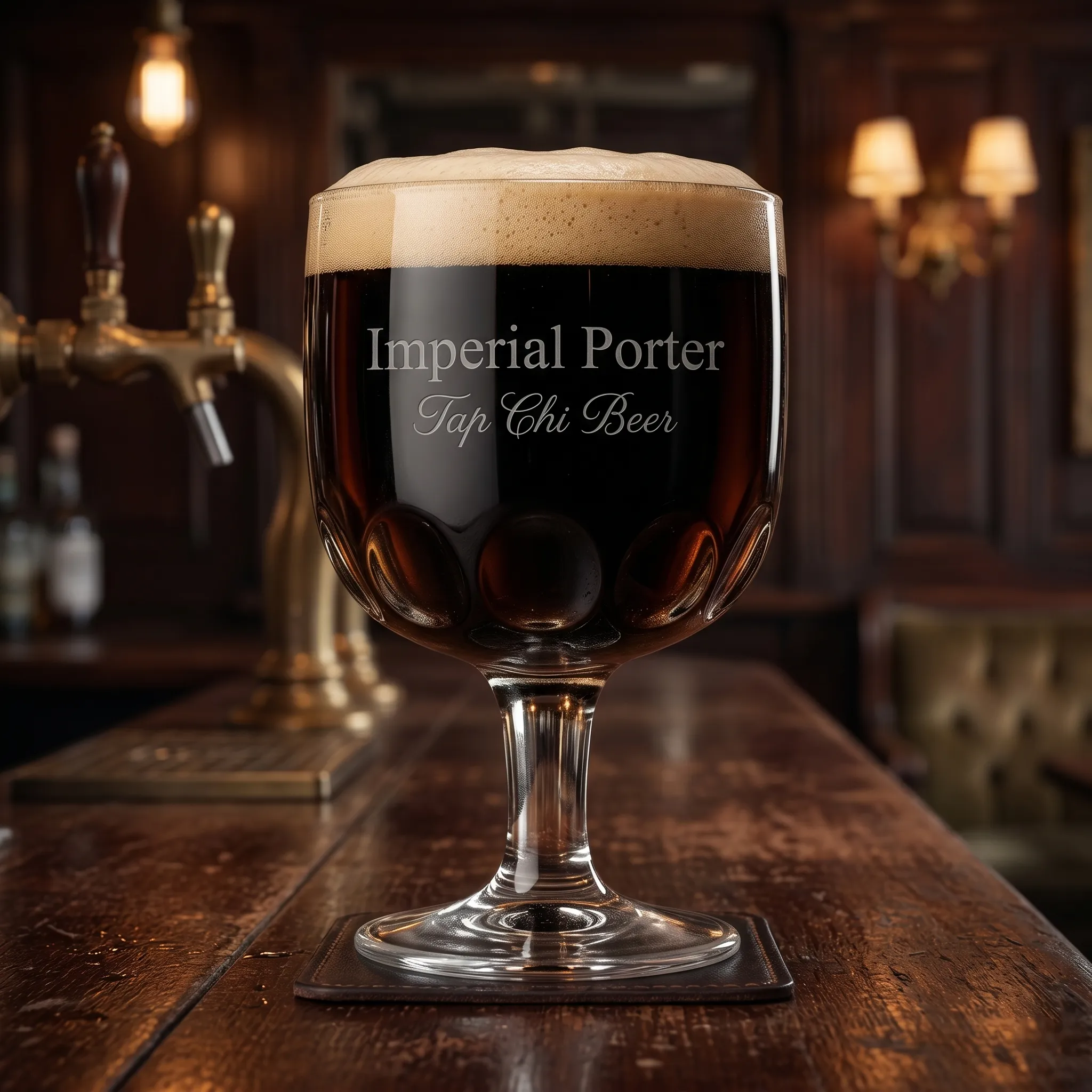 Ly Imperial Porter màu đen với bọt dày