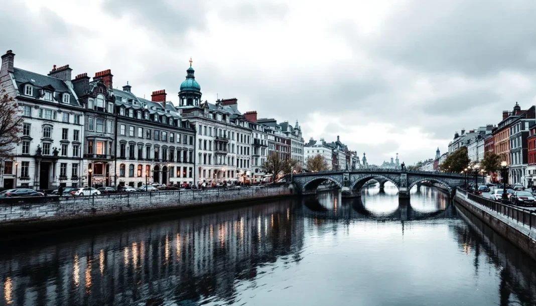 Dublin Water — HERO_IMAGE Sông Liffey chảy qua trung tâm Dublin với cầu Ha'penny Bridge