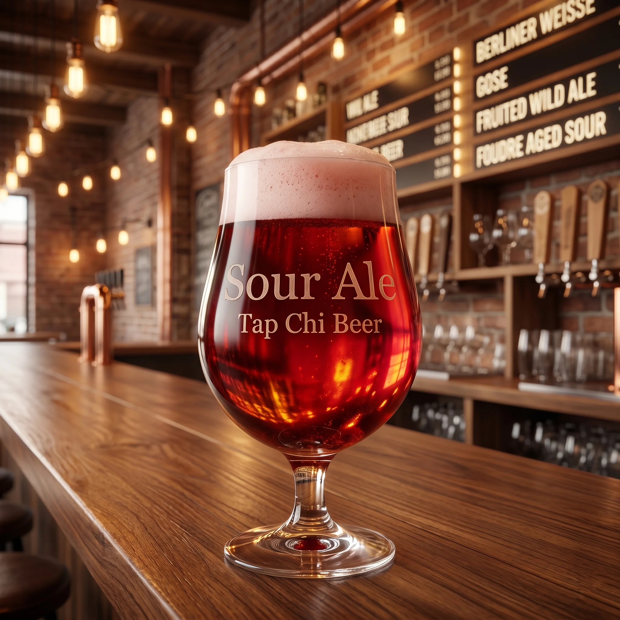 Sour Ale – thế giới bia chua đầy sáng tạo Ly Sour Ale nhiều màu sắc với bọt trắng sáng